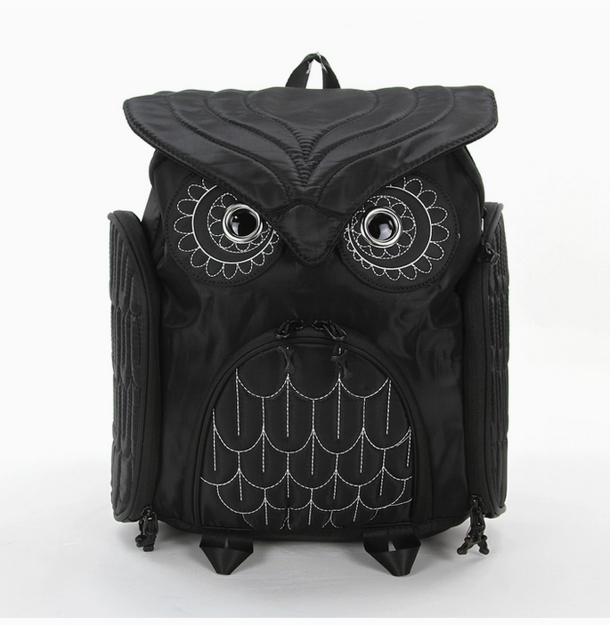 Black Owl Backpack