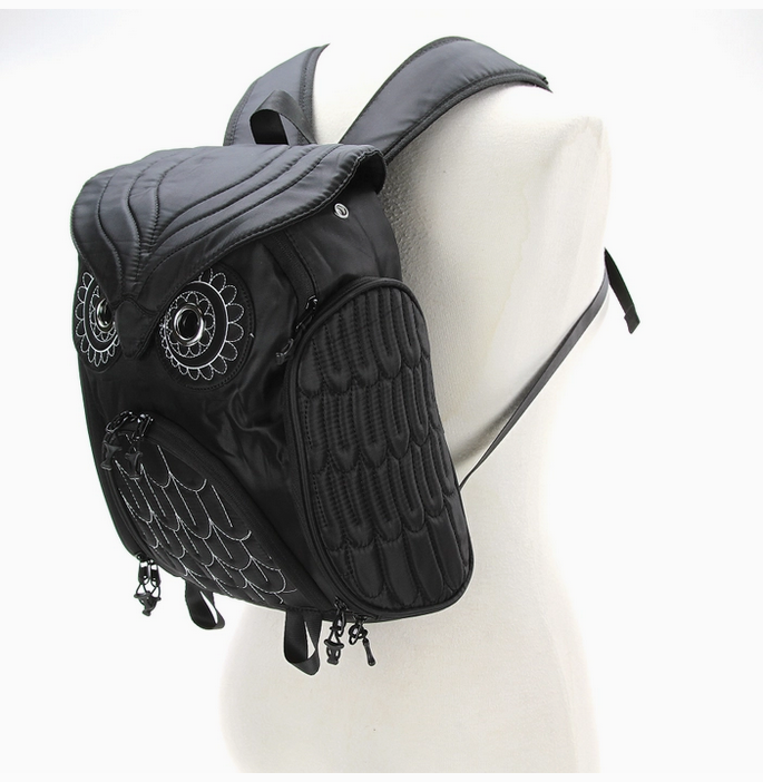 Black Owl Backpack