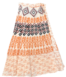 Women's India Print Paisley Wrap Skirt