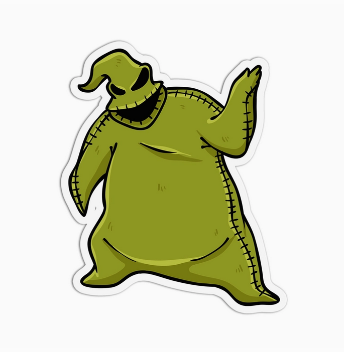 Nightmare Before Christmas Oogie Boogie Vinyl Waterproof Stickers