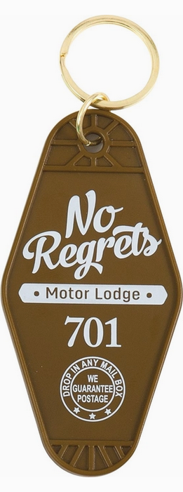 No Regrets Hotel Keyring