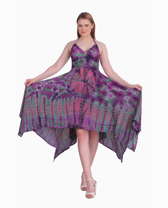 Women's Tie Dye Acid Wash Dress