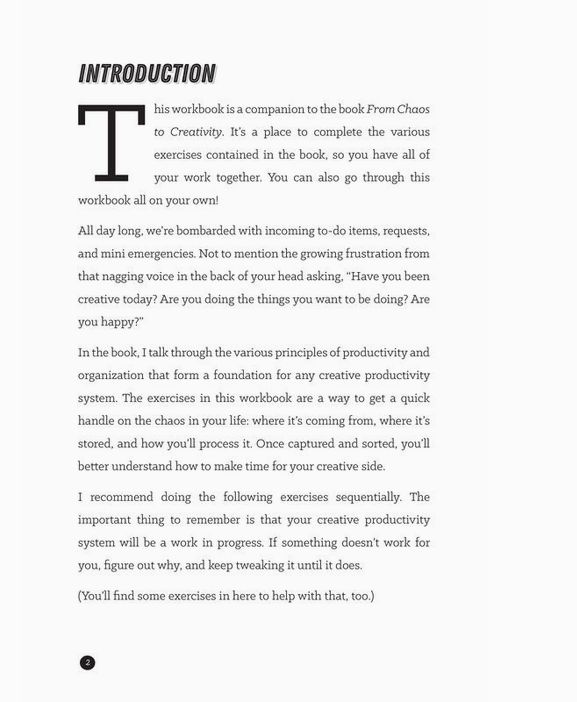 From Chaos To Creativity Workbook (Zine)