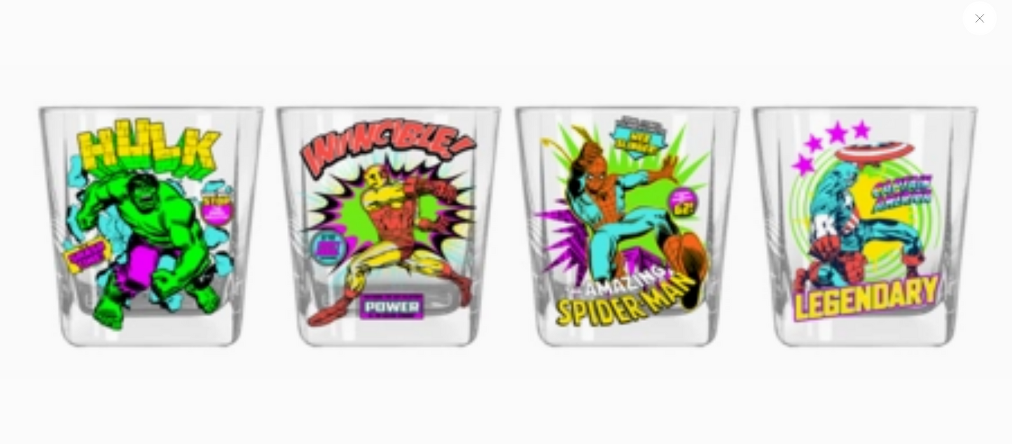 Marvel Comics Action Poses Rocks Glass Set