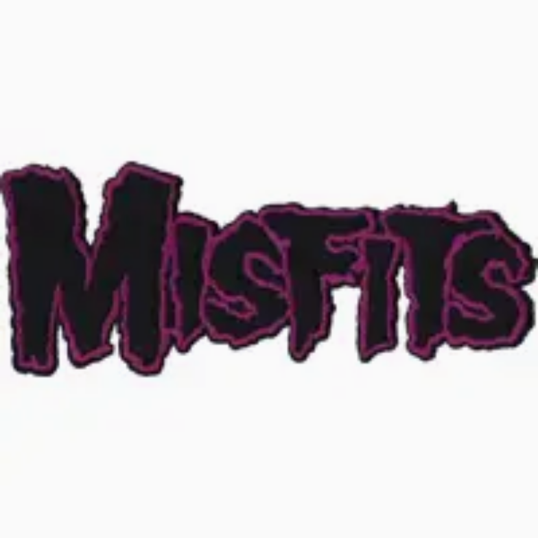 Misfits Purple and Black Logo Large Back Patch