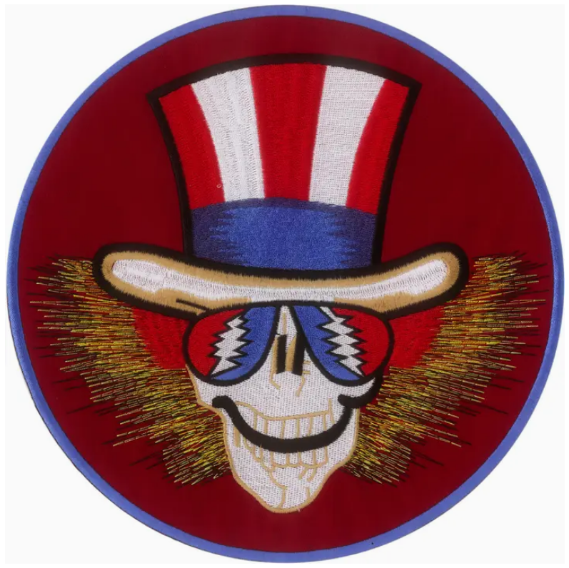 Grateful Dead Uncle Sam Skeleton Large Back Patch