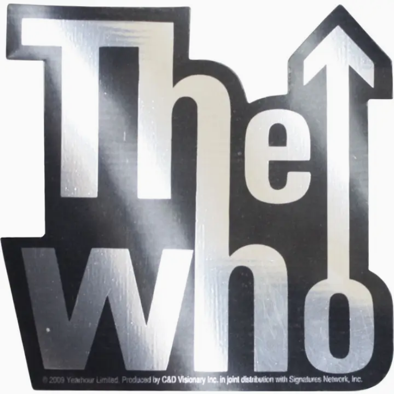 The Who Silver and Black Logo Sticker