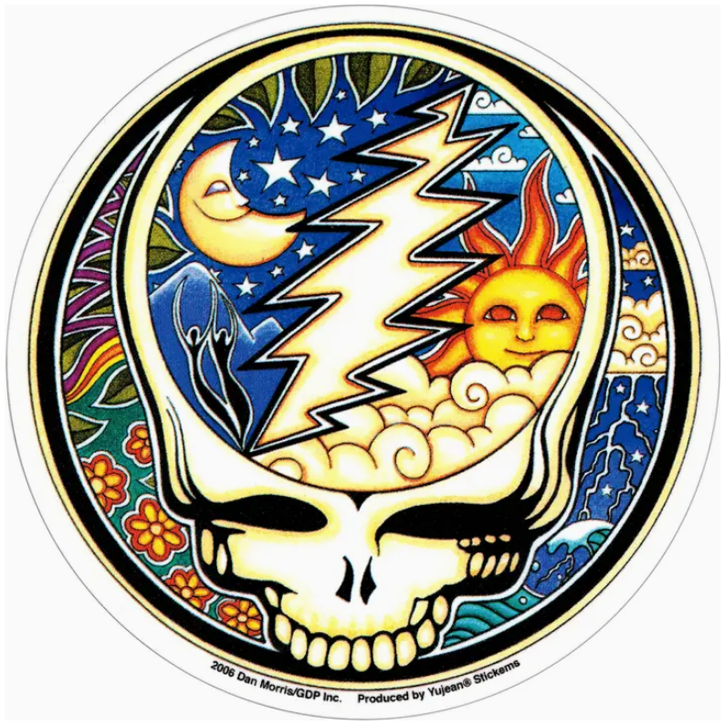 Grateful Dead Night & Day Steal Your Face Sticker
