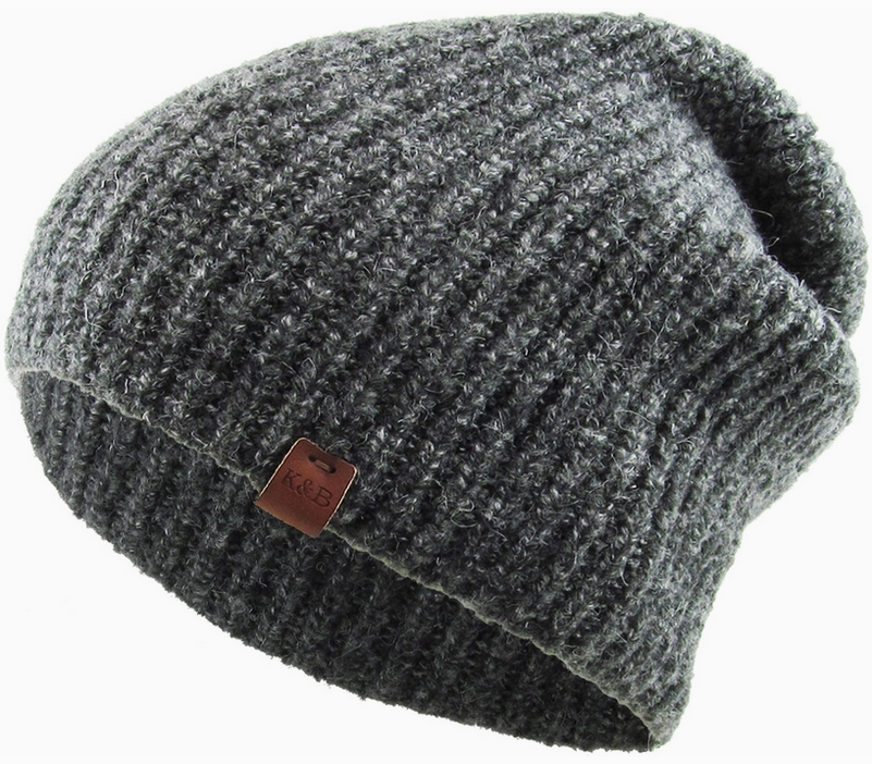 Ribbed Heather Slouchy Beanie