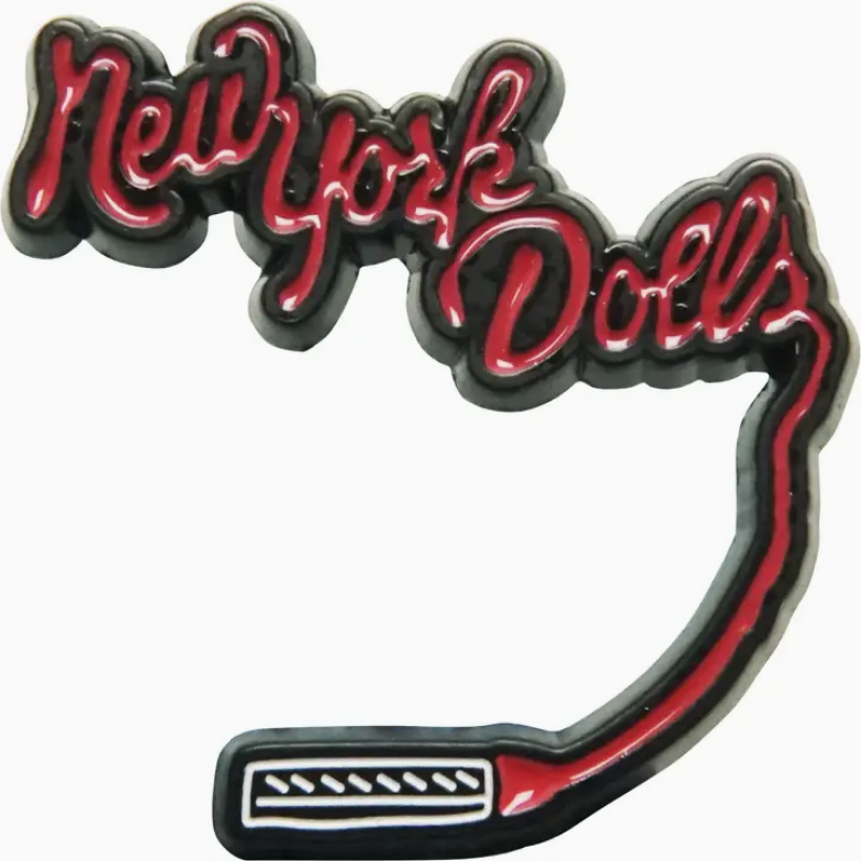 New York Dolls Smeared Lipstick Logo Enamel Pin