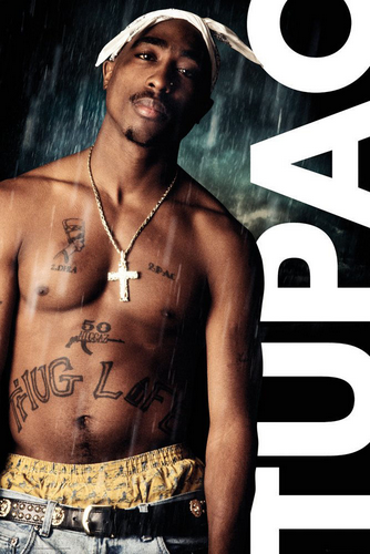 Tupac Rain Poster