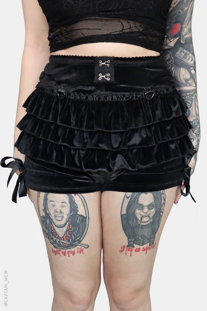 Women's Black Velvet Rosemary Bloomers