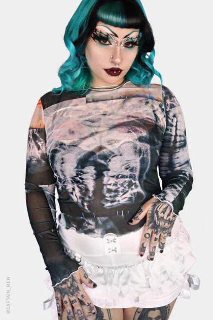 Women's Skeletal Long Sleeve Top