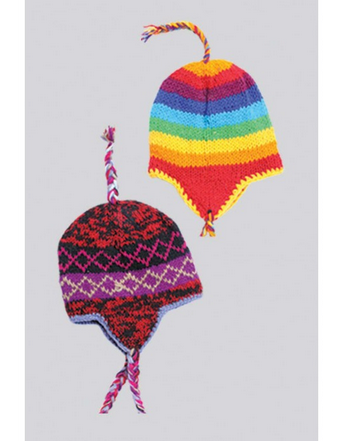 Wool Knit Hat With Ear Flaps
