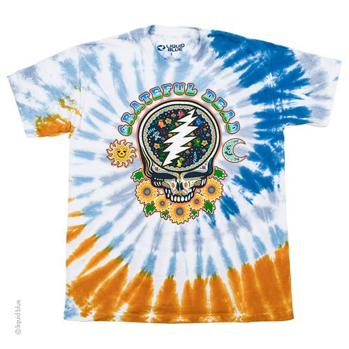 Men's Grateful Day of the Dead Tie-Dye T-Shirt