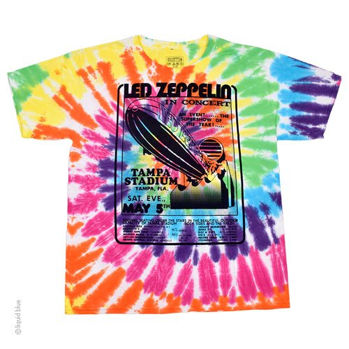Men's Led Zeppelin Tampa Live Spiral Tie-Dye T-Shirt