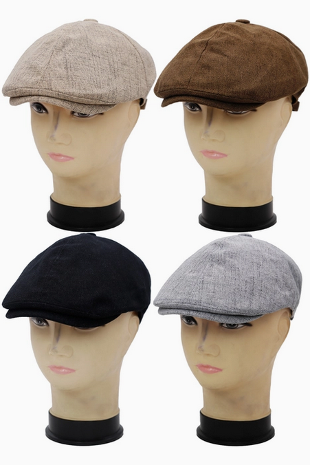 Vintage Polyester Flat Tweed Cap