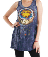 Women's Cotton Sun & Moon Tank Dress