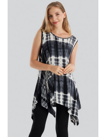 Women's Single Color Tie-Dye Tunic