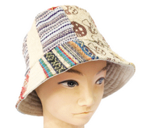 Mixed Patchwork Hemp Bucket Hat