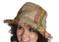 Loose-Woven Natural Hemp Rasta Sun Hat