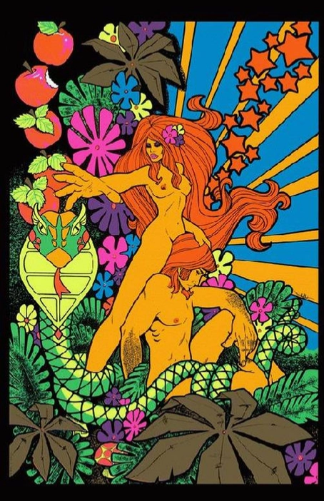 Adam & Eve Snake Art Print