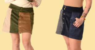 Women's Corduroy Mini Skirt