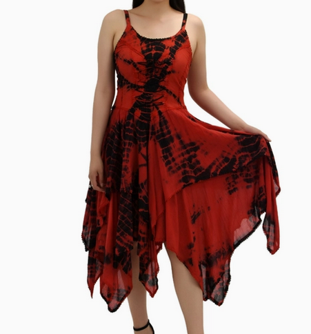 Women's Tie-Dye Corset-Style Fairytale Dress