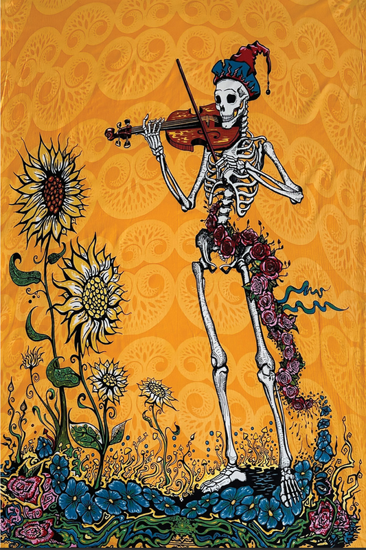 Mike Dubois Let It Grow Skeleton Tapestry