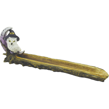 Snowy Owl Moon Witch Incense Burner