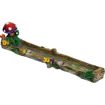 Mushroom Log Incense Burner