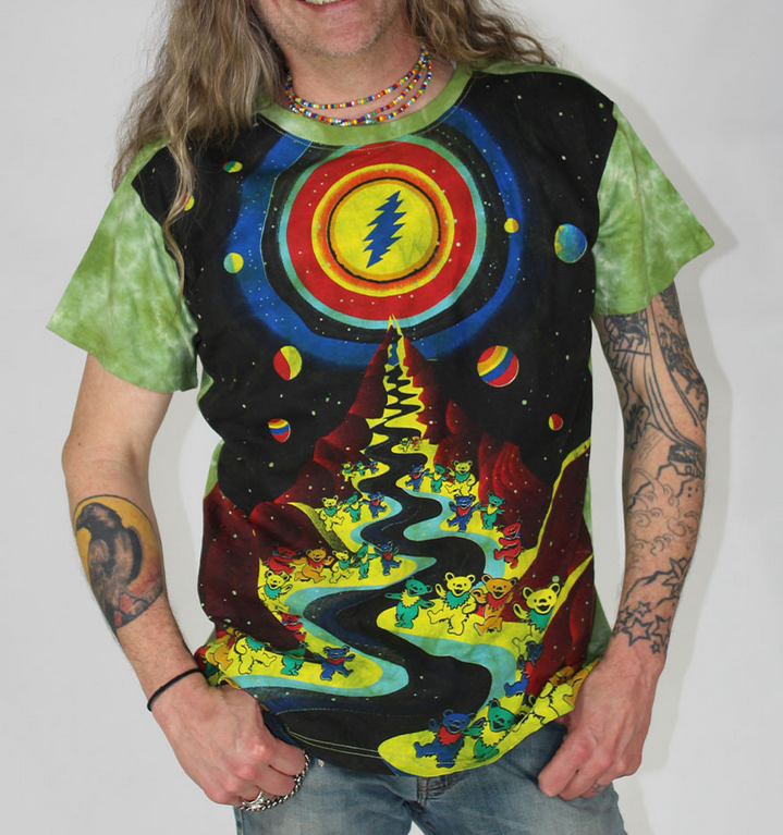 Men's Grateful Dead Dancing Bears To The Moon T-Shirt
