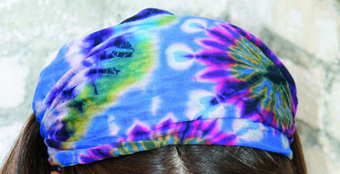 Spandex Tie-Dye Elastic Headband