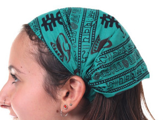 Cotton Tibetan Prayer Om Print Headband