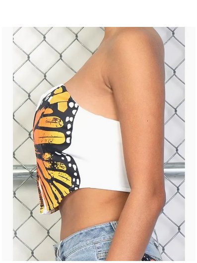 Women's Butterfly Tube Top