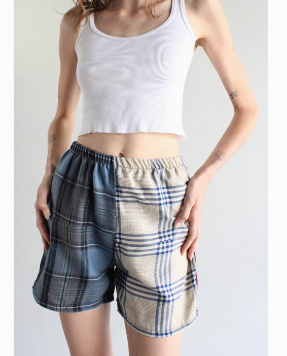 Unisex Recycled Flannel Shorts