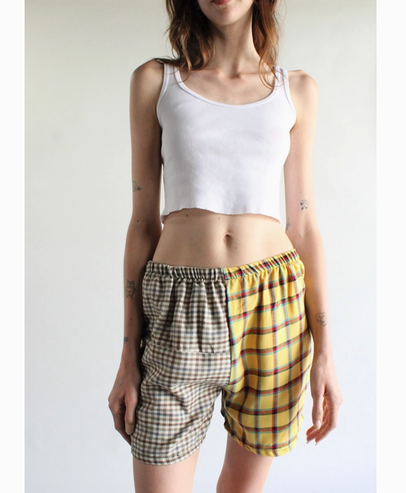 Unisex Recycled Flannel Shorts