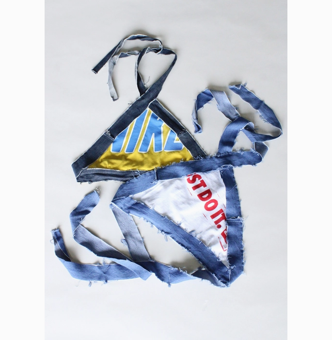Women's Branded Graphic Criss Cross Halter Top