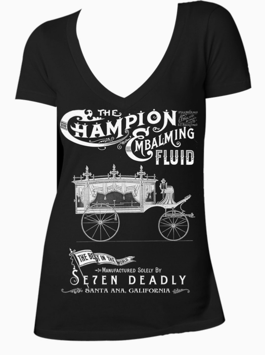 Women's Embalming Fluid V-Neck Top