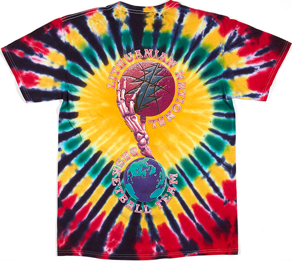 Men's Grateful Dead Tie-Dye Lithuania Basketball Net T-Shirt