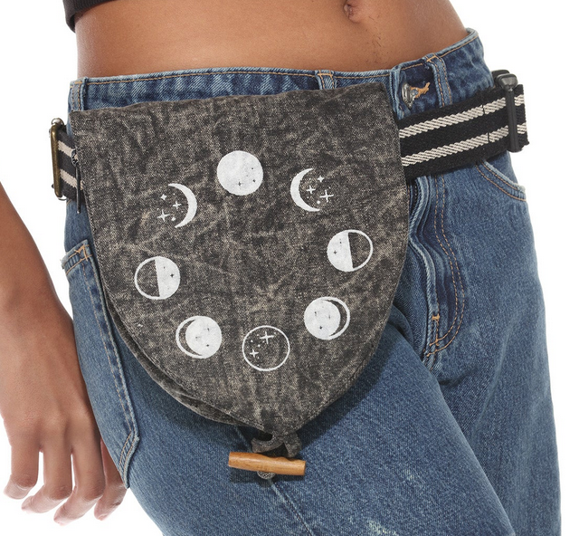 Boho Nature Print Hip Pouch Fanny Pack
