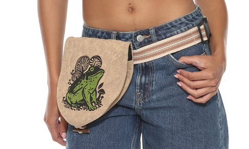 Boho Nature Print Hip Pouch Fanny Pack