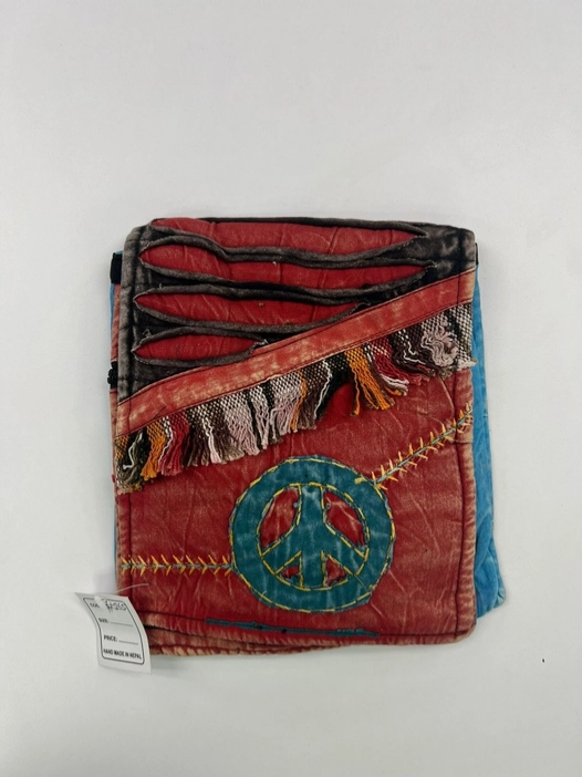 Multicolor Peace Boho Passport Bag