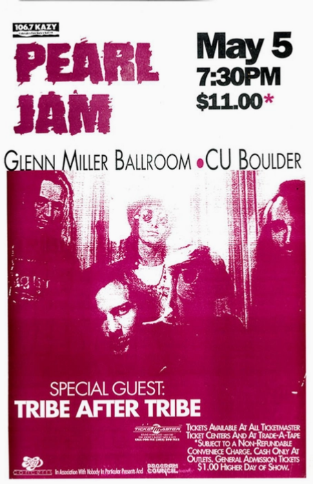 Pearl Jam Boulder 1991 Art Print