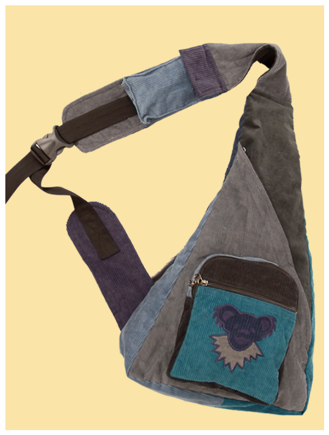 Grateful Dead Dancing Bear Corduroy Sling Backpack