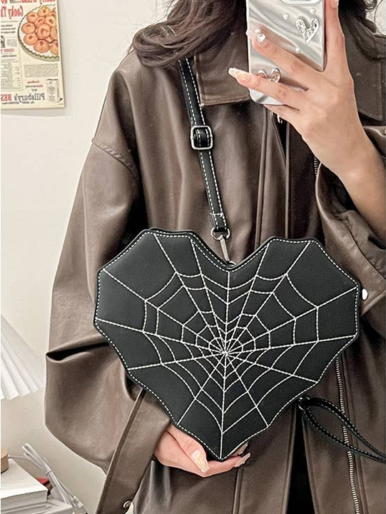 Heart Shaped Spider Web Backpack