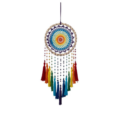 Seven Chakra Rainbow Tassel Dreamcatcher