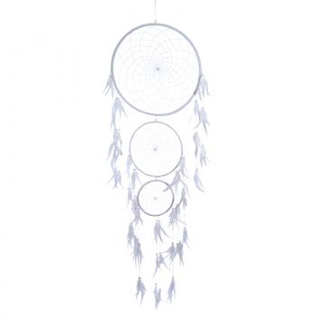Large White Crystal Tiered Dreamcatcher