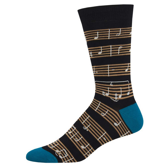 Men's Sheet Music Bamboo Crew Socks