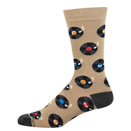 Men's Vinyl Sounds Better Bamboo Crew Socks